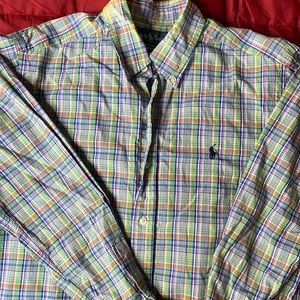 Polo Ralph Lauren Dress Shirt! Multi Colored. Size M.